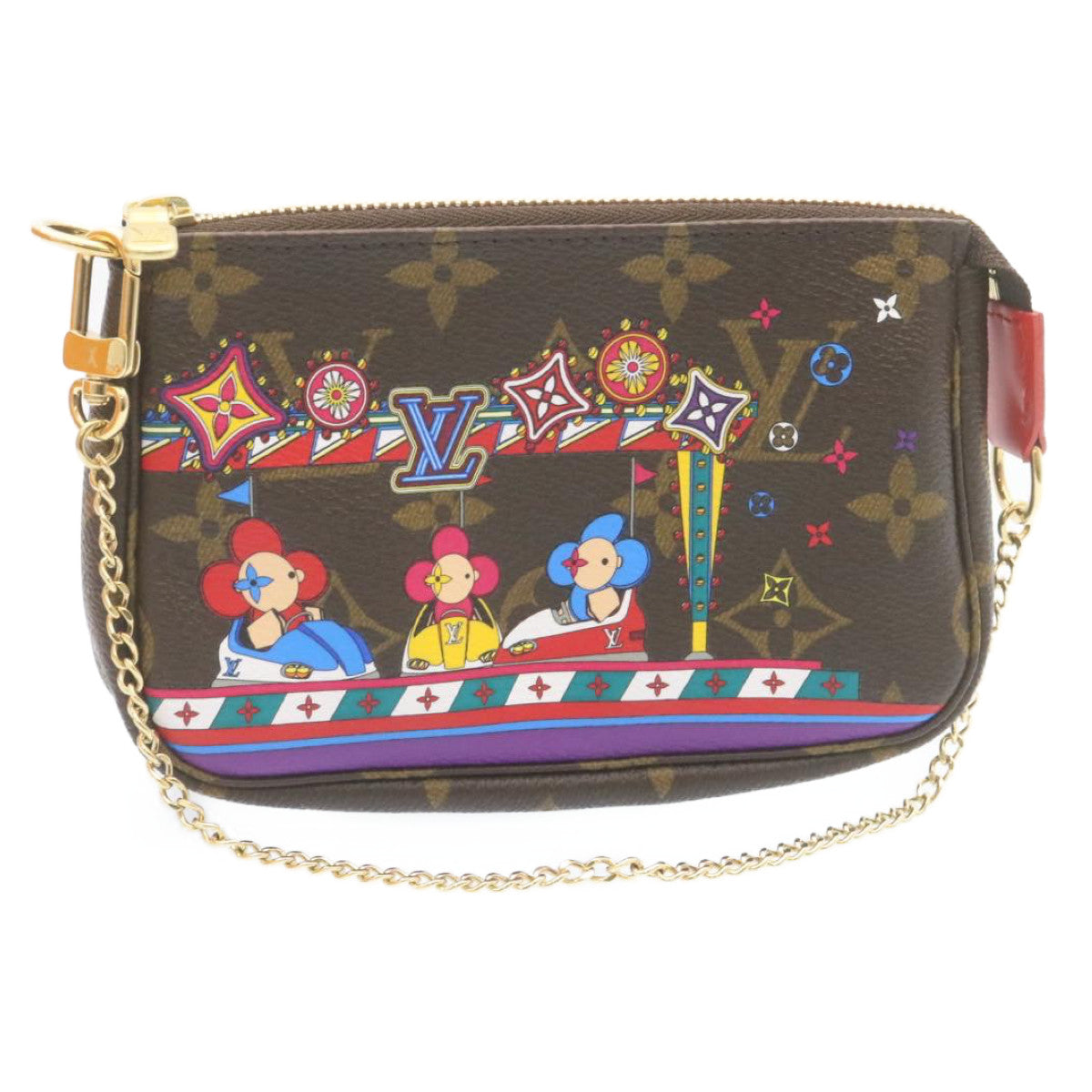 LOUIS VUITTON Monogram Vivienne Mini Pochette Accessoires M69976 Auth 28293A