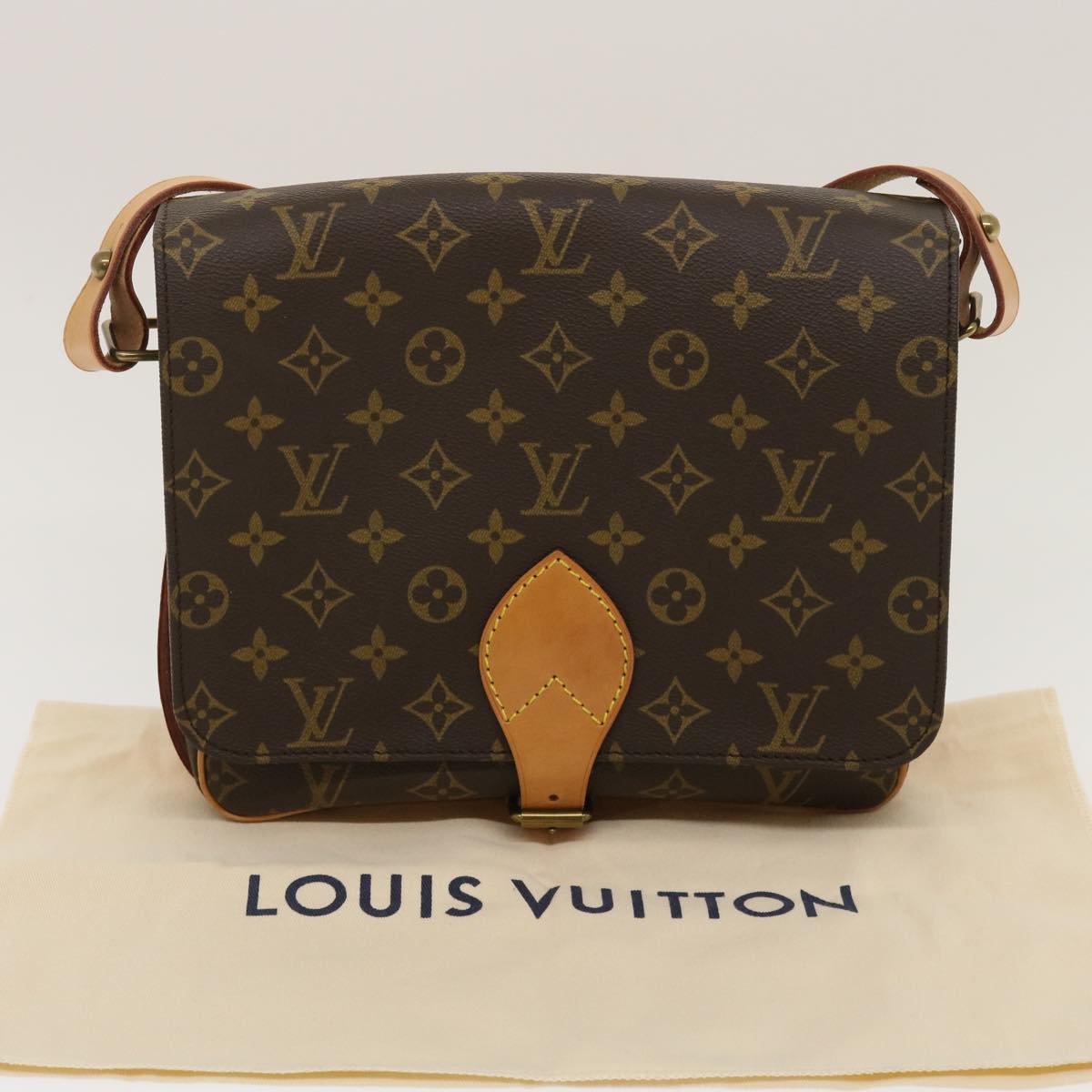 LOUIS VUITTON Monogram Cartouchiere GM Shoulder Bag M51252 LV Auth 28615
