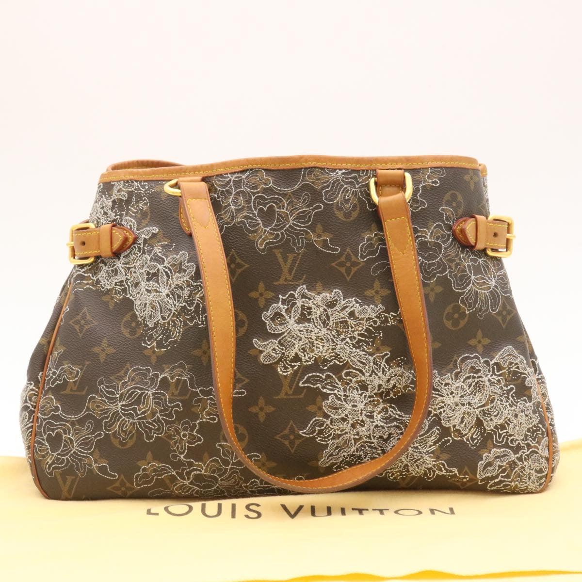 LOUIS VUITTON MonogramDentelle Batignolles Horizontal Tote Bag M95400 Auth 28683