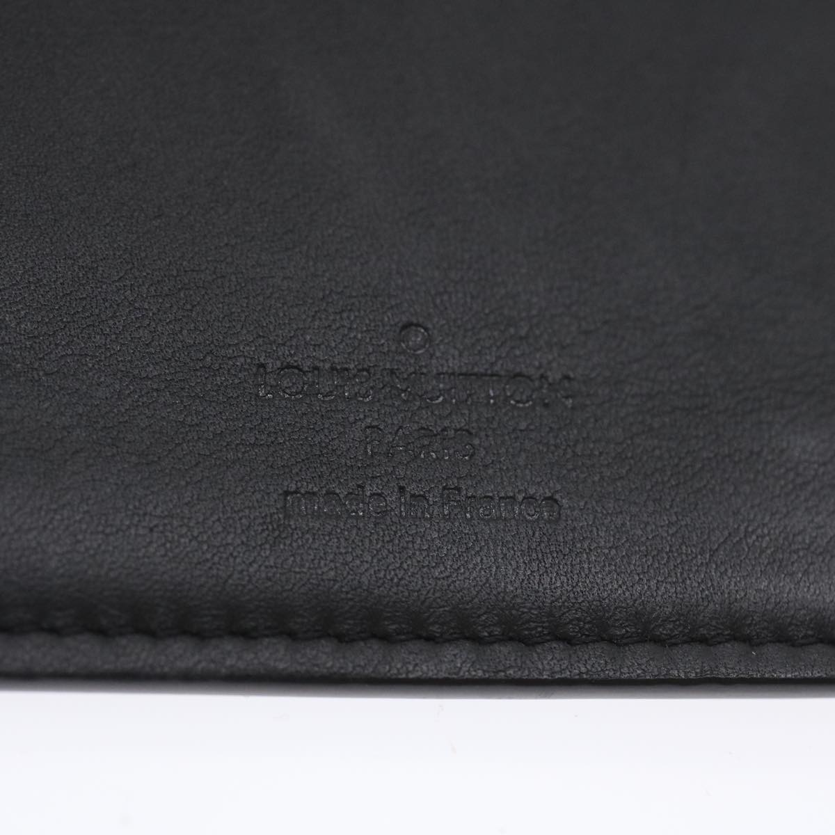 LOUIS VUITTON Monogram Shadow Portefeuille Brazza Wallet Black N60017 Auth 29752