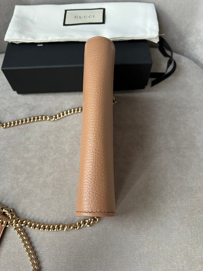 Gucci Rose Beige Soho Chain Wallet
