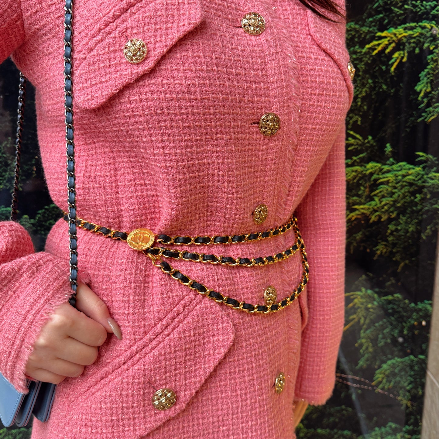 Chanel Pink Tweed Jacket 20 FW
