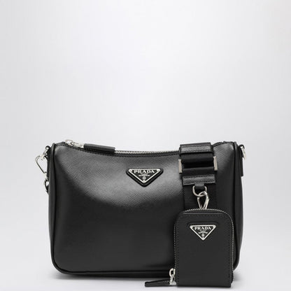 Prada Small Black Saffiano Shoulder Bag Men