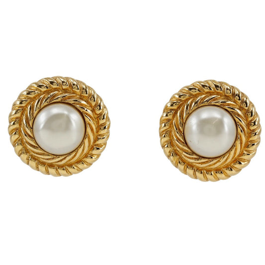 Chanel Chanel Earring G   False Pearl French Made  37.9g  ?Classic? A Ranked Earring