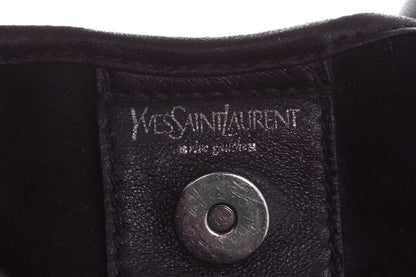 YSL Vintage Black Lambskin & Horn Handle Handbag