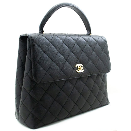 Chanel Kelly Leather Black Shoulder Bag 4