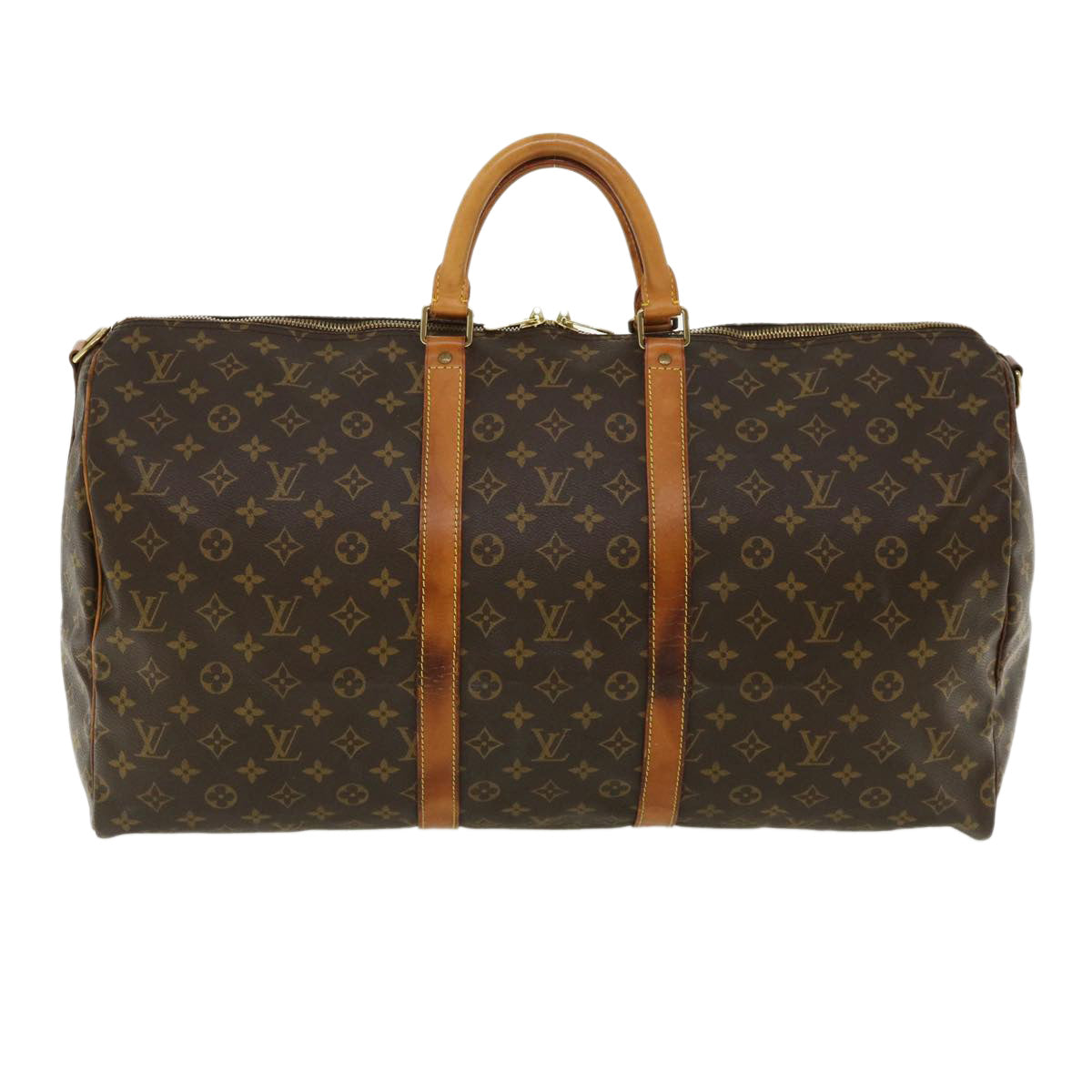 LOUIS VUITTON Monogram Keepall Bandouliere 55 Boston Bag M41414 LV Auth 32935