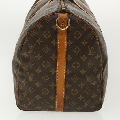 LOUIS VUITTON Monogram Keepall Bandouliere 55 Boston Bag M41414 LV Auth 32935