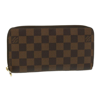 LOUIS VUITTON Damier Ebene Zippy Wallet Long Wallet N41661 LV Auth 33207