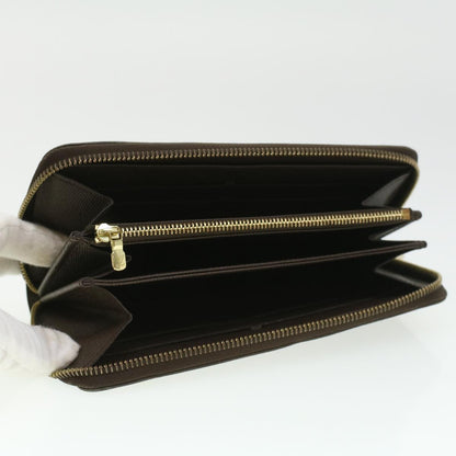 LOUIS VUITTON Damier Ebene Zippy Wallet Long Wallet N41661 LV Auth 33207