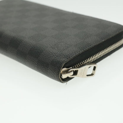 LOUIS VUITTON Damier Graphite Zippy Organizer Wallet Trunk N63182 LV Auth 34100