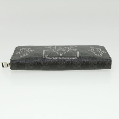 LOUIS VUITTON Damier Graphite Zippy Organizer Wallet Trunk N63182 LV Auth 34100