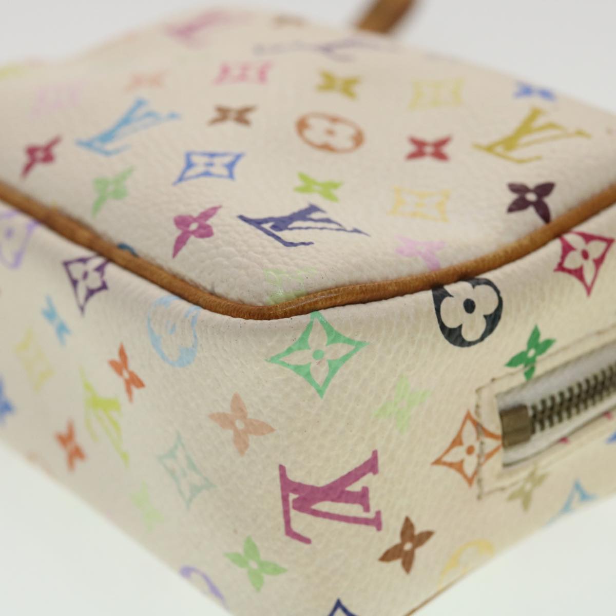 LOUIS VUITTON Monogram Multicolor Trousse Wapity Pouch White M58033 Auth 36551