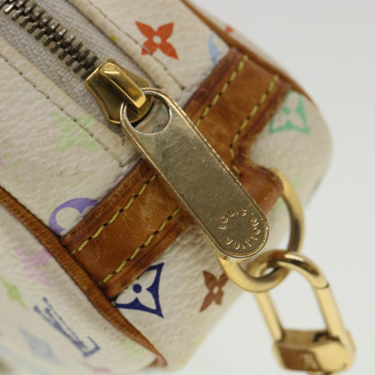 LOUIS VUITTON Monogram Multicolor Trousse Wapity Pouch White M58033 Auth 36551