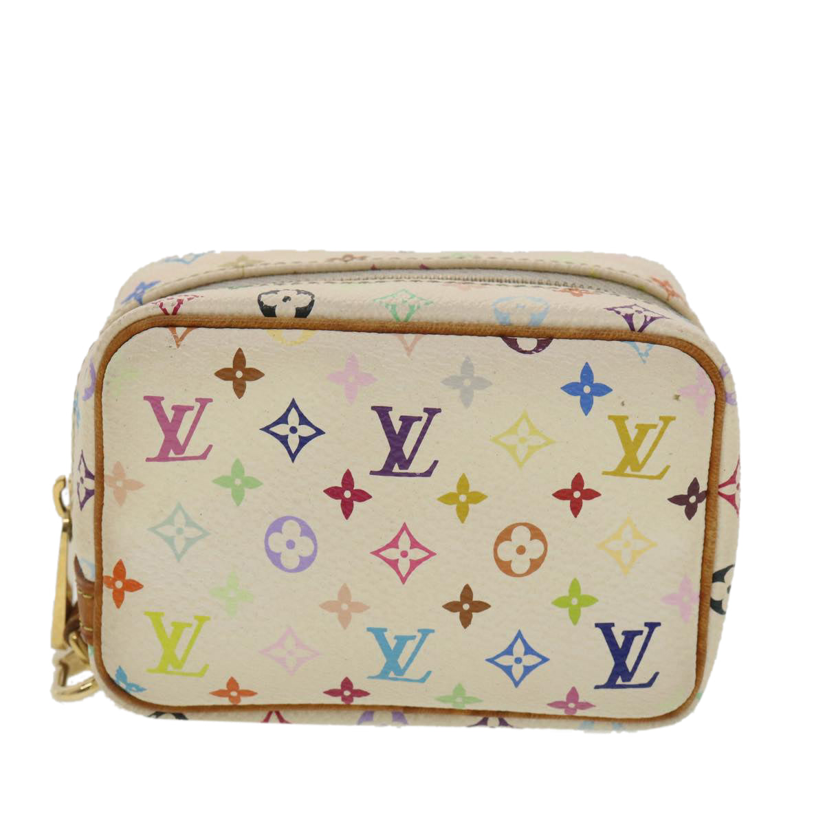 LOUIS VUITTON Monogram Multicolor Trousse Wapity Pouch White M58033 Auth 36551