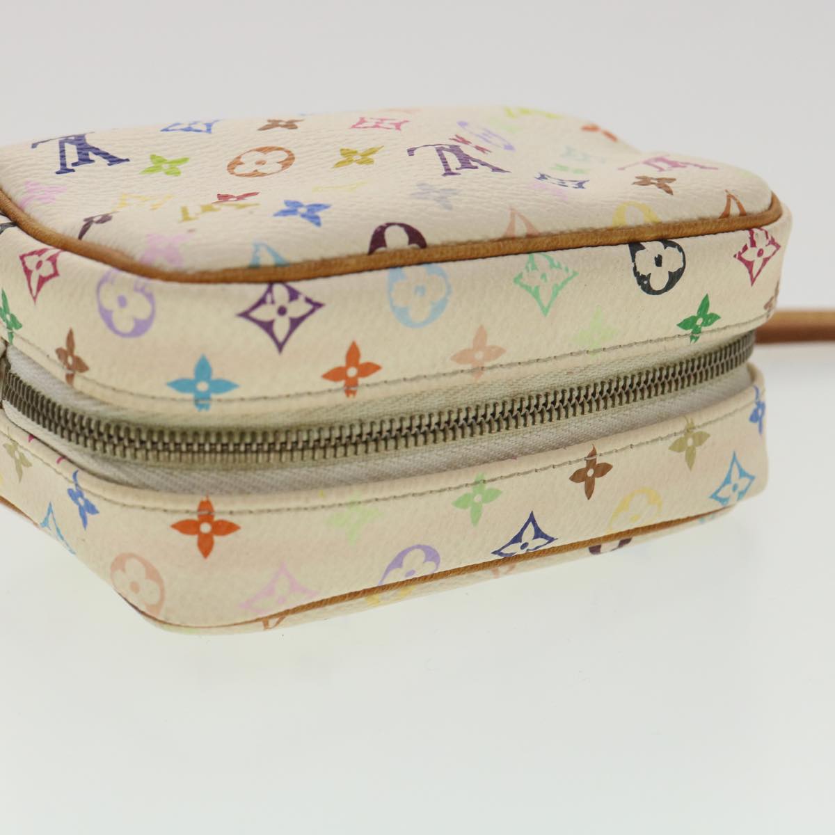 LOUIS VUITTON Monogram Multicolor Trousse Wapity Pouch White M58033 Auth 36551