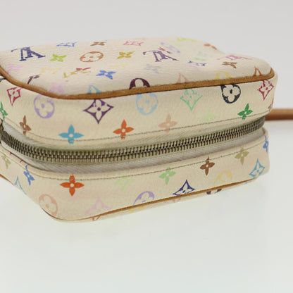 LOUIS VUITTON Monogram Multicolor Trousse Wapity Pouch White M58033 Auth 36551