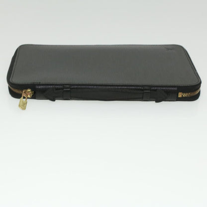LOUIS VUITTON Epi Organizer Voyage Travel Case Black LV Auth 36811