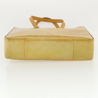 LOUIS VUITTON Monogram Vernis Columbus Tote Bag Beige M91023 LV Auth 37038