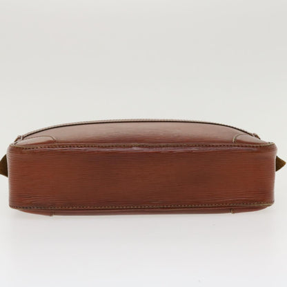 LOUIS VUITTON Epi Compiegne 28 Clutch Bag SPO Brown LV Auth 37361