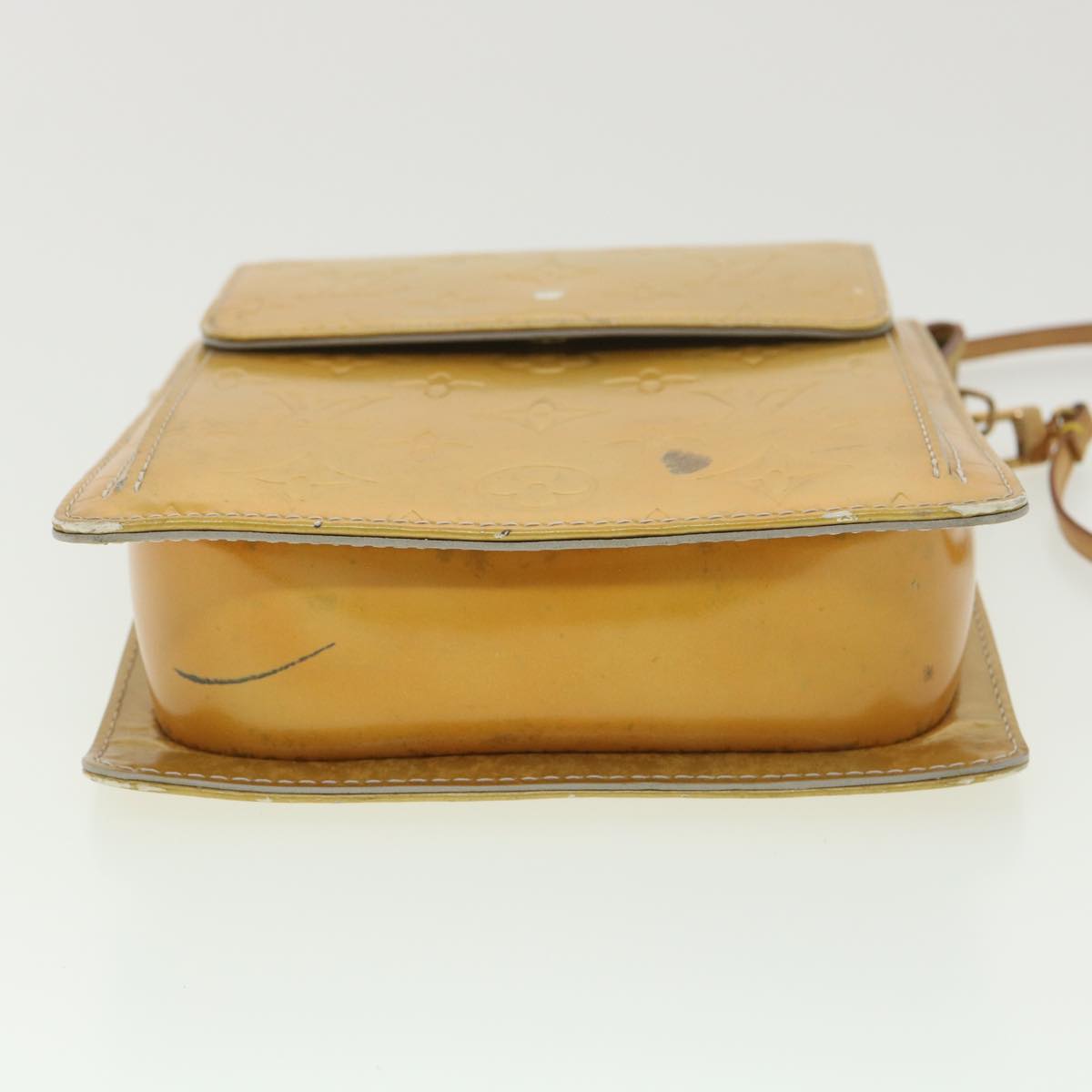 LOUIS VUITTON Monogram Vernis Mott Accessory Pouch Gris M91030 LV Auth 37907