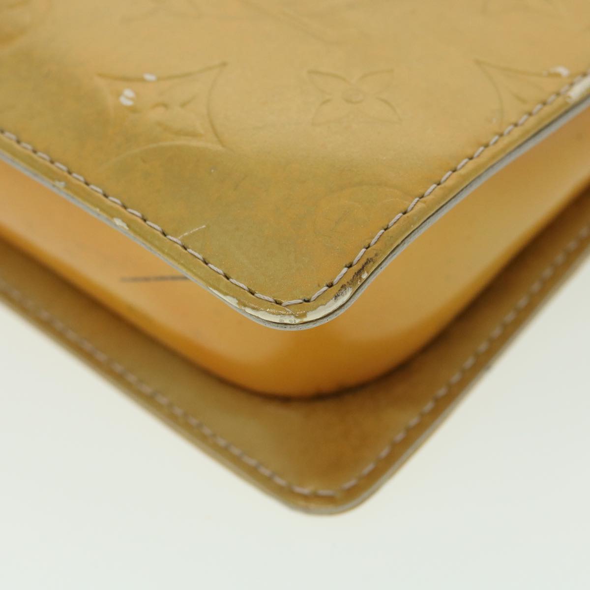 LOUIS VUITTON Monogram Vernis Mott Accessory Pouch Gris M91030 LV Auth 37907