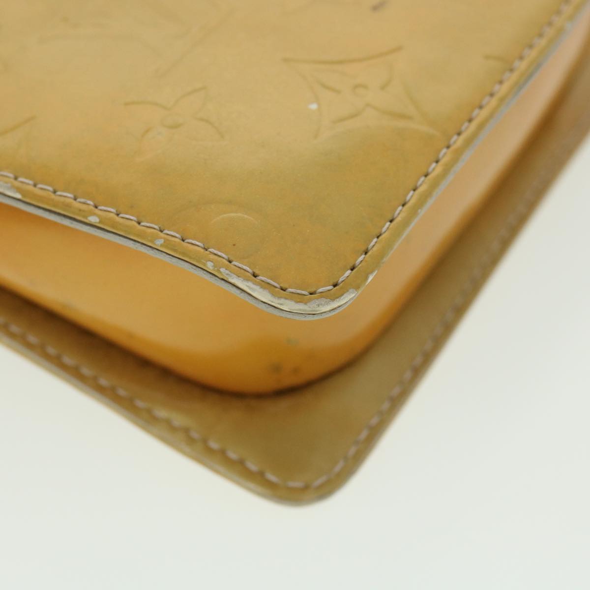 LOUIS VUITTON Monogram Vernis Mott Accessory Pouch Gris M91030 LV Auth 37907