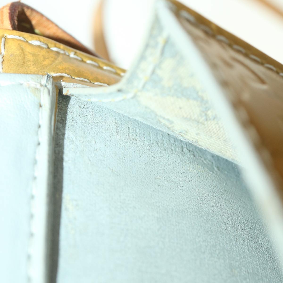 LOUIS VUITTON Monogram Vernis Mott Accessory Pouch Gris M91030 LV Auth 37907