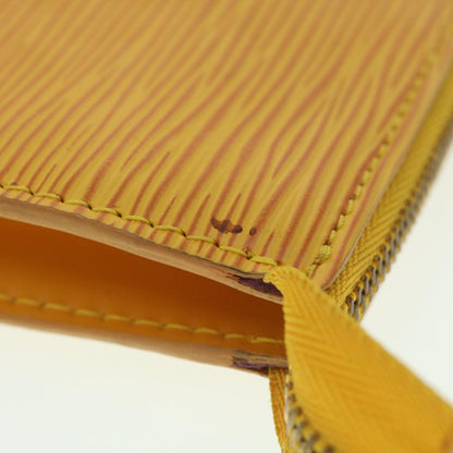 LOUIS VUITTON Epi Pochette Accessoires Pouch Yellow M52989 LV Auth 37917