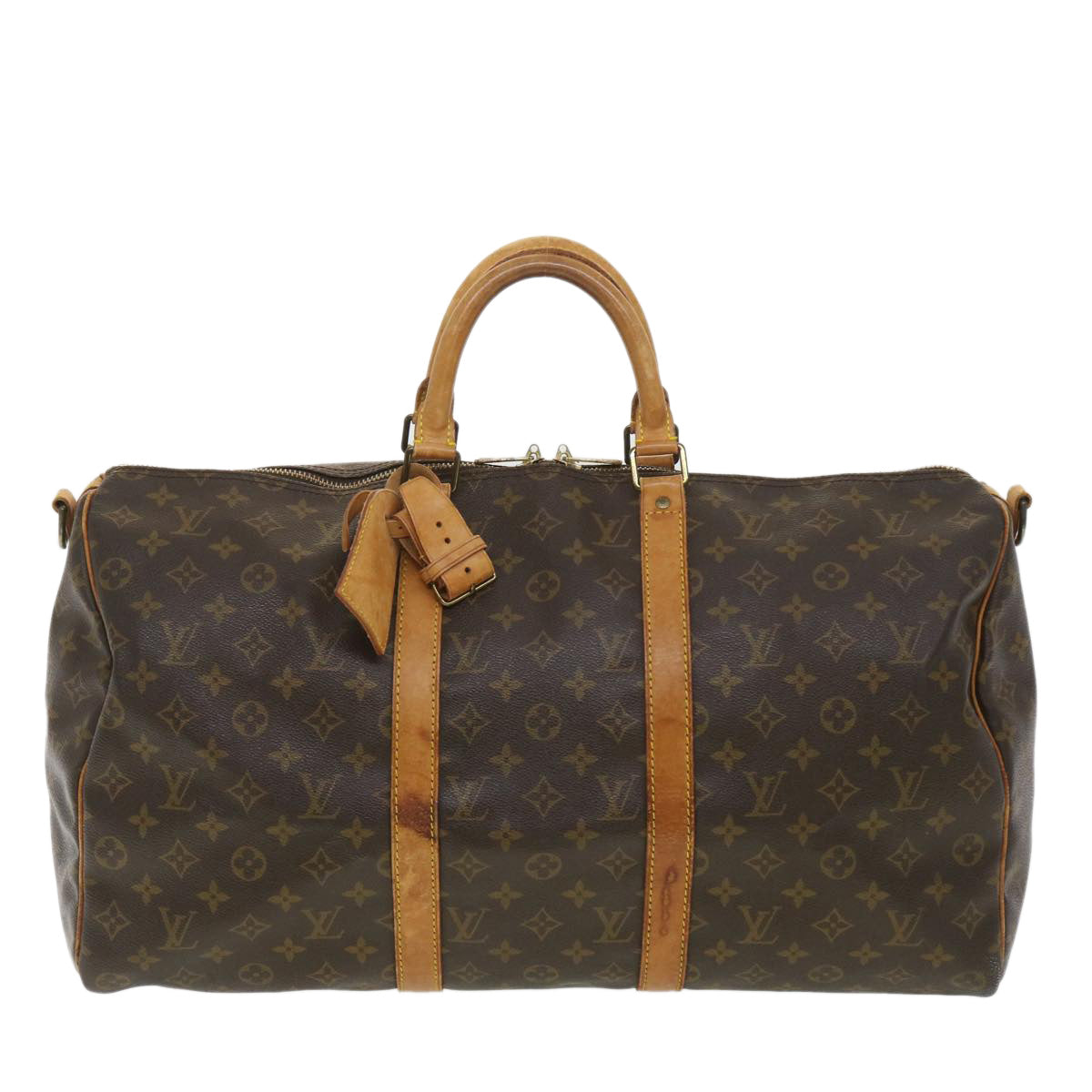 LOUIS VUITTON Monogram Keepall Bandouliere 50 Boston Bag M41416 LV Auth 38157