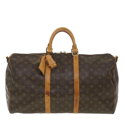 LOUIS VUITTON Monogram Keepall Bandouliere 50 Boston Bag M41416 LV Auth 38157