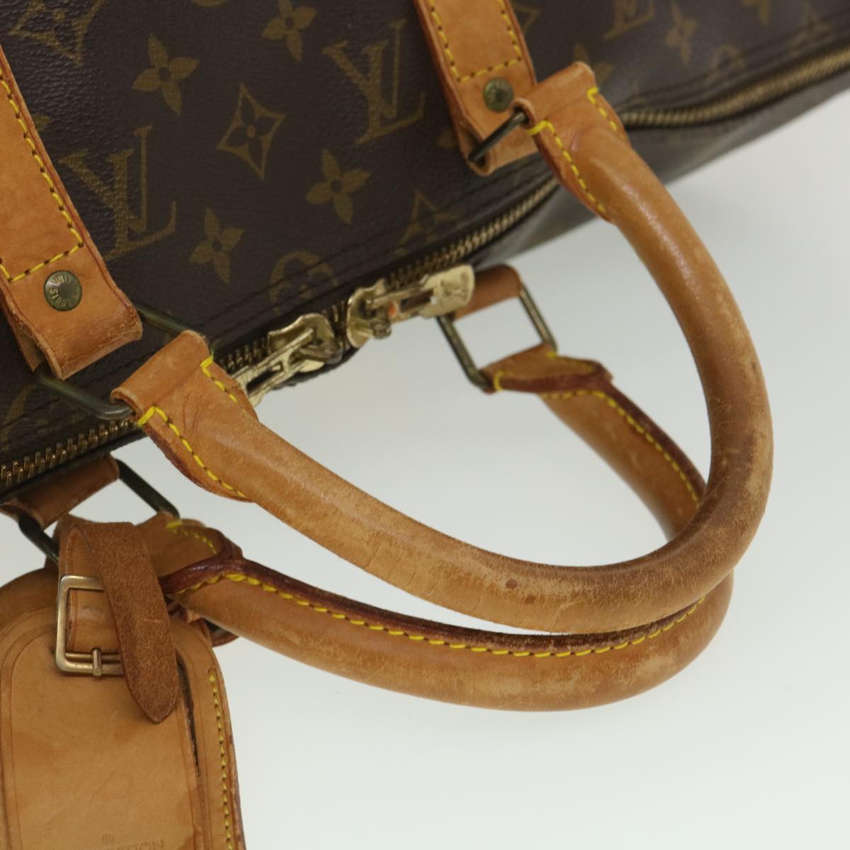LOUIS VUITTON Monogram Keepall Bandouliere 50 Boston Bag M41416 LV Auth 38157