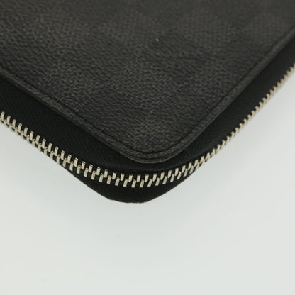 LOUIS VUITTON Damier Graphite Zippy Organizer Long Wallet N63077 LV Auth 38242