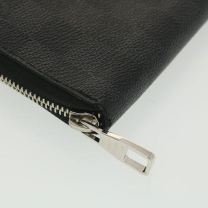 LOUIS VUITTON Damier Graphite Zippy Organizer Long Wallet N63077 LV Auth 38242