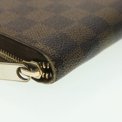 LOUIS VUITTON Damier Ebene Zippy Wallet Long Wallet N41661 LV Auth 38366