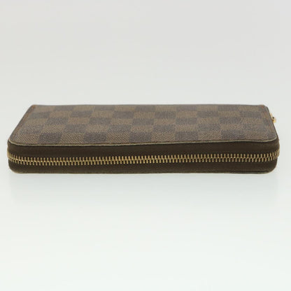 LOUIS VUITTON Damier Ebene Zippy Wallet Long Wallet N41661 LV Auth 38366