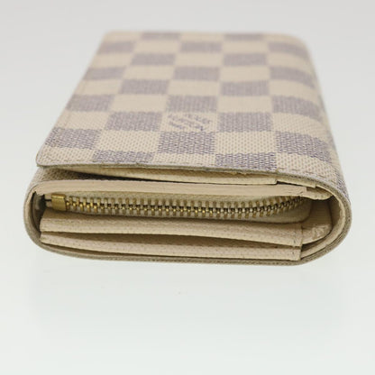 LOUIS VUITTON Damier Azur Porte Monnaie Billets Tresol Wallet N61744 Auth 38421