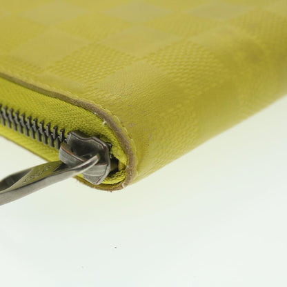 LOUIS VUITTON Damier Infini Zippy Wallet Vertical Wallet Yellow N62236 LV 38679