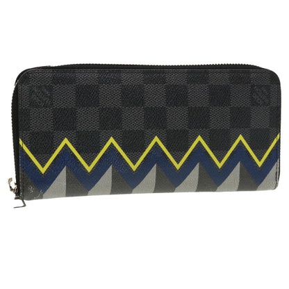 LOUIS VUITTON Damier Graphite Zippy Wallet Vertical Wallet N61253 LV Auth 38889