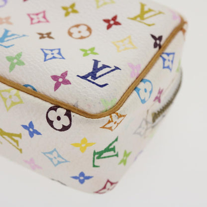 LOUIS VUITTON Monogram Multicolor Trousse Wapity Pouch White M58033 Auth 38926