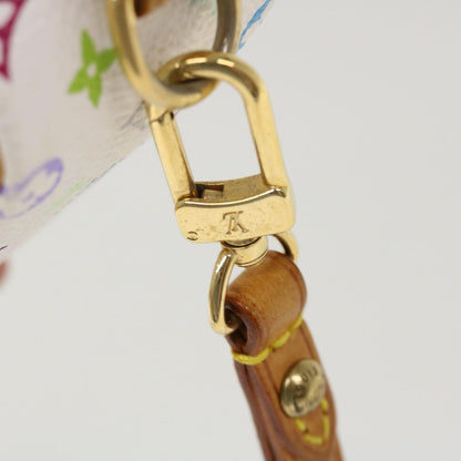 LOUIS VUITTON Monogram Multicolor Trousse Wapity Pouch White M58033 Auth 38926