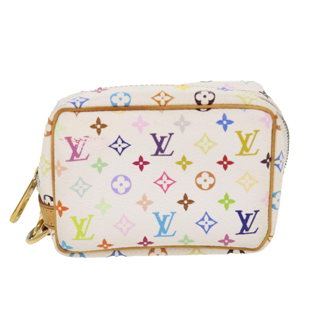 LOUIS VUITTON Monogram Multicolor Trousse Wapity Pouch White M58033 Auth 38926