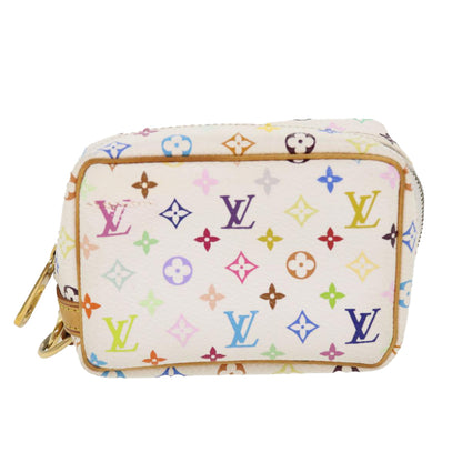 LOUIS VUITTON Monogram Multicolor Trousse Wapity Pouch White M58033 Auth 38926