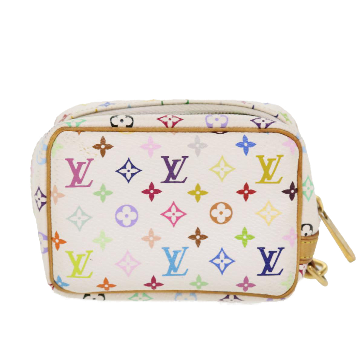 LOUIS VUITTON Monogram Multicolor Trousse Wapity Pouch White M58033 Auth 38926