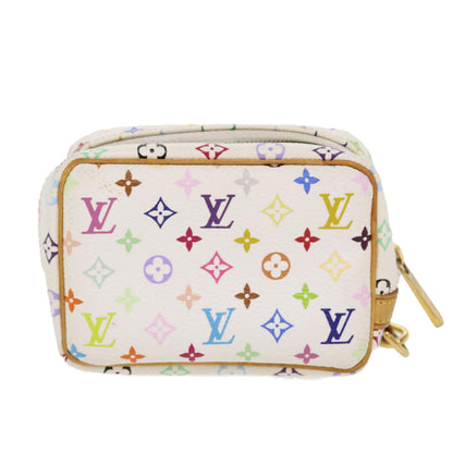 LOUIS VUITTON Monogram Multicolor Trousse Wapity Pouch White M58033 Auth 38926