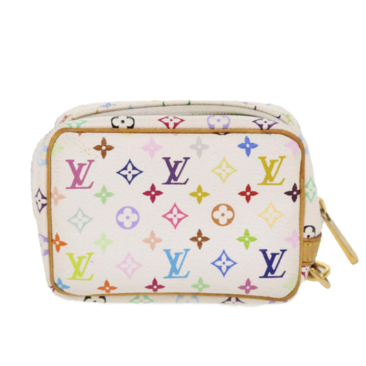 LOUIS VUITTON Monogram Multicolor Trousse Wapity Pouch White M58033 Auth 38926