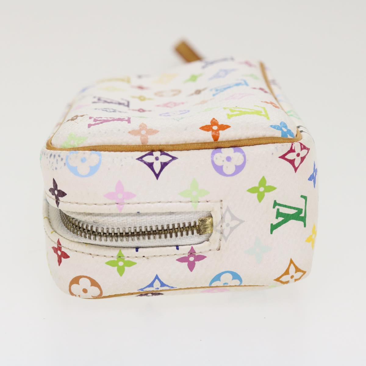 LOUIS VUITTON Monogram Multicolor Trousse Wapity Pouch White M58033 Auth 38926
