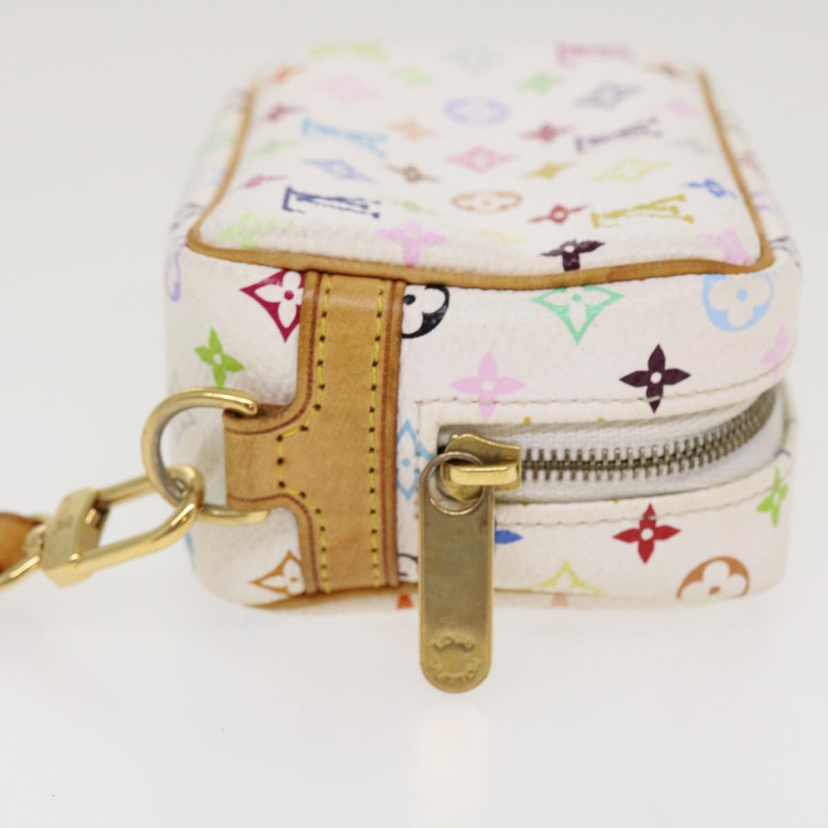 LOUIS VUITTON Monogram Multicolor Trousse Wapity Pouch White M58033 Auth 38926