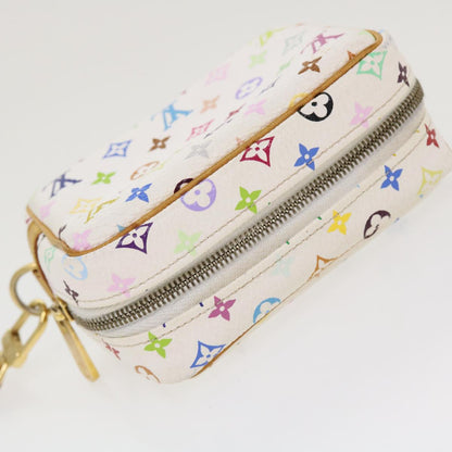 LOUIS VUITTON Monogram Multicolor Trousse Wapity Pouch White M58033 Auth 38926