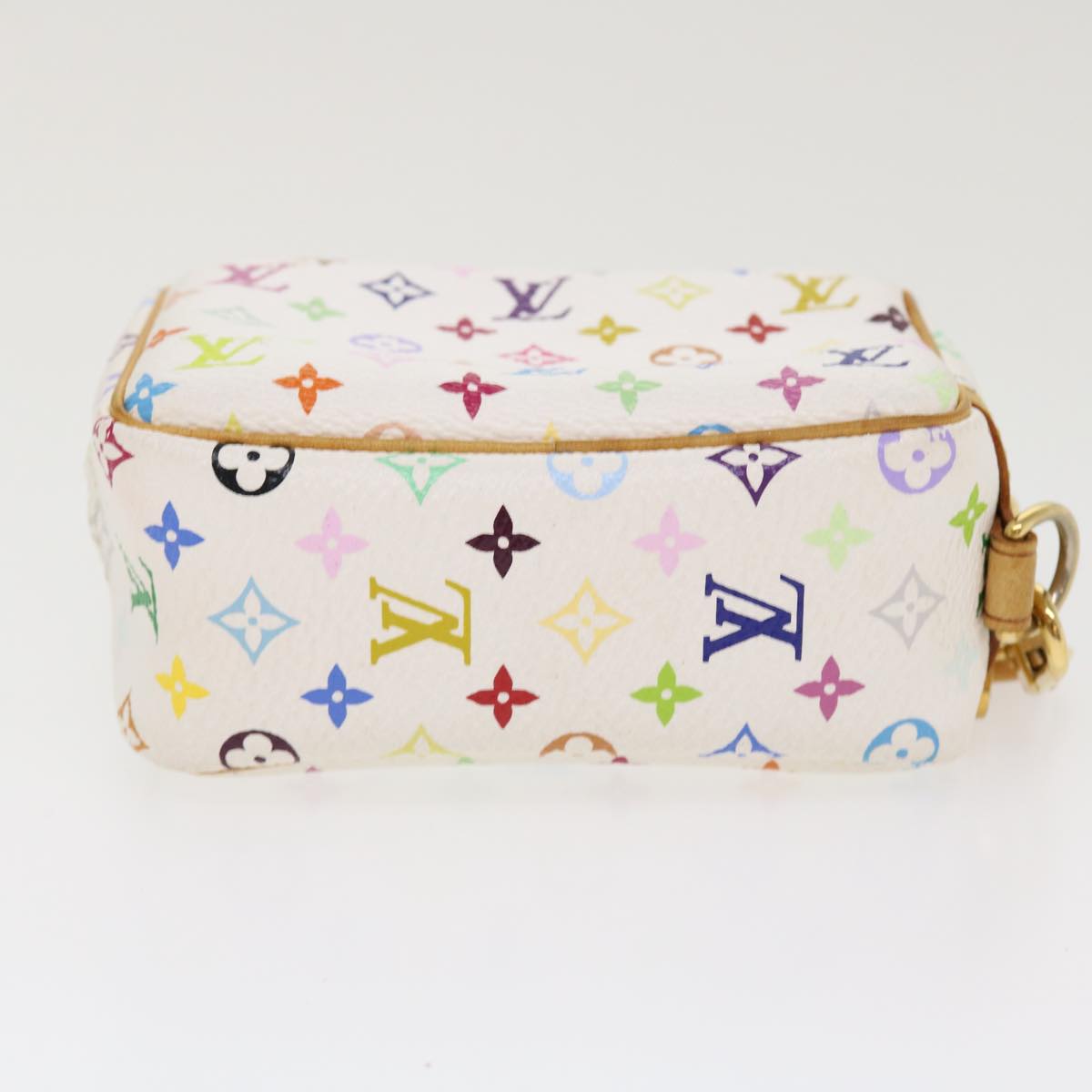 LOUIS VUITTON Monogram Multicolor Trousse Wapity Pouch White M58033 Auth 38926